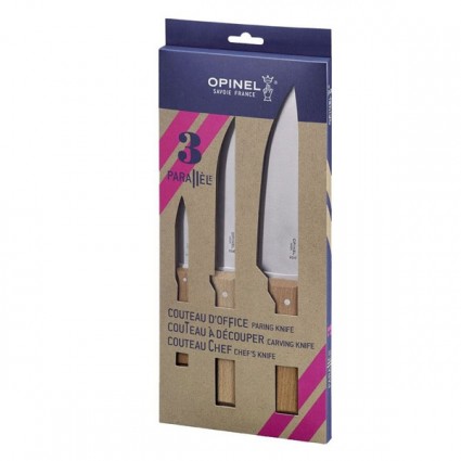 Opinel TRIS PARALLELE (CUCINA N°118 + CARNE N°120 + SPELUCCHINO N°126)